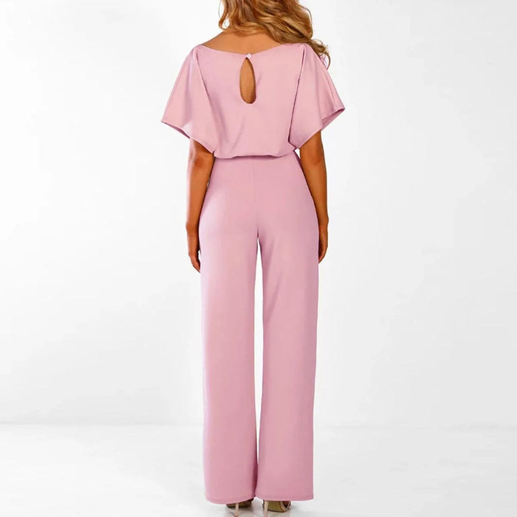 Women's Jumpsuit with Adjustable Belt | Relaxed Fit Casual Romper 5