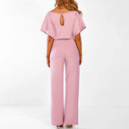 Women's Jumpsuit with Adjustable Belt | Relaxed Fit Casual Romper 5