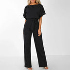 Women's Jumpsuit with Adjustable Belt | Relaxed Fit Casual Romper 6