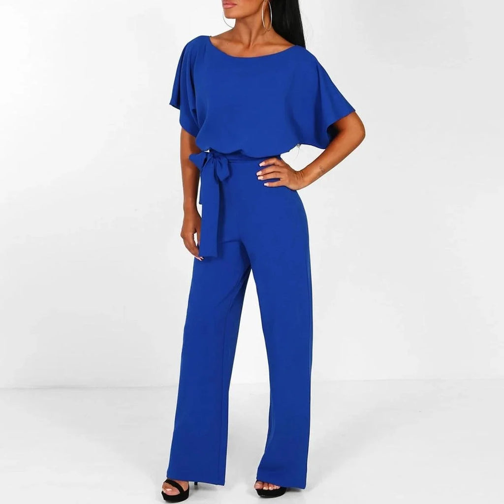 Women's Jumpsuit with Adjustable Belt | Relaxed Fit Casual Romper 7