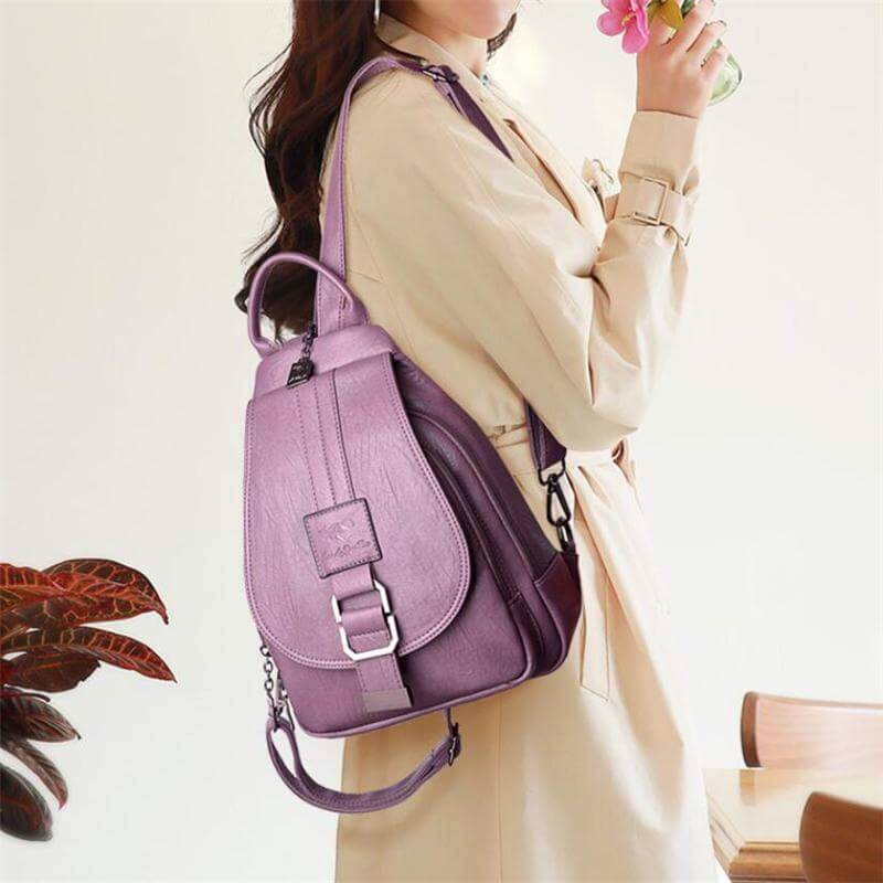 Women's Leather Backpack for Everyday Use | Waterproof & Compact 2