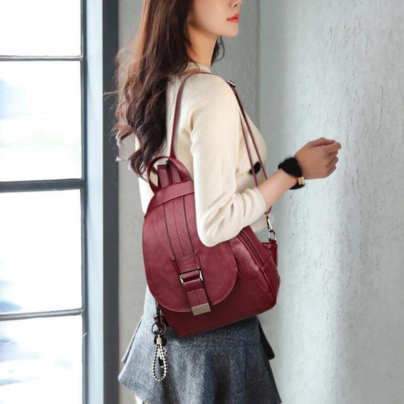 Women's Leather Backpack for Everyday Use | Waterproof & Compact 5