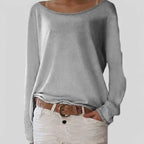 Women’s Lightweight Sweater with Relaxed Boat Neck Fit 3