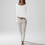 Women’s Lightweight Sweater with Relaxed Boat Neck Fit 4