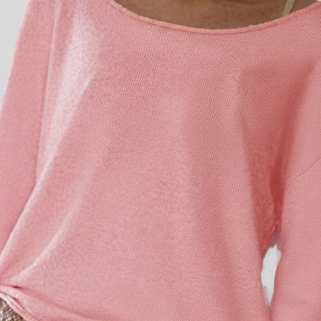 Women’s Lightweight Sweater with Relaxed Boat Neck Fit 8
