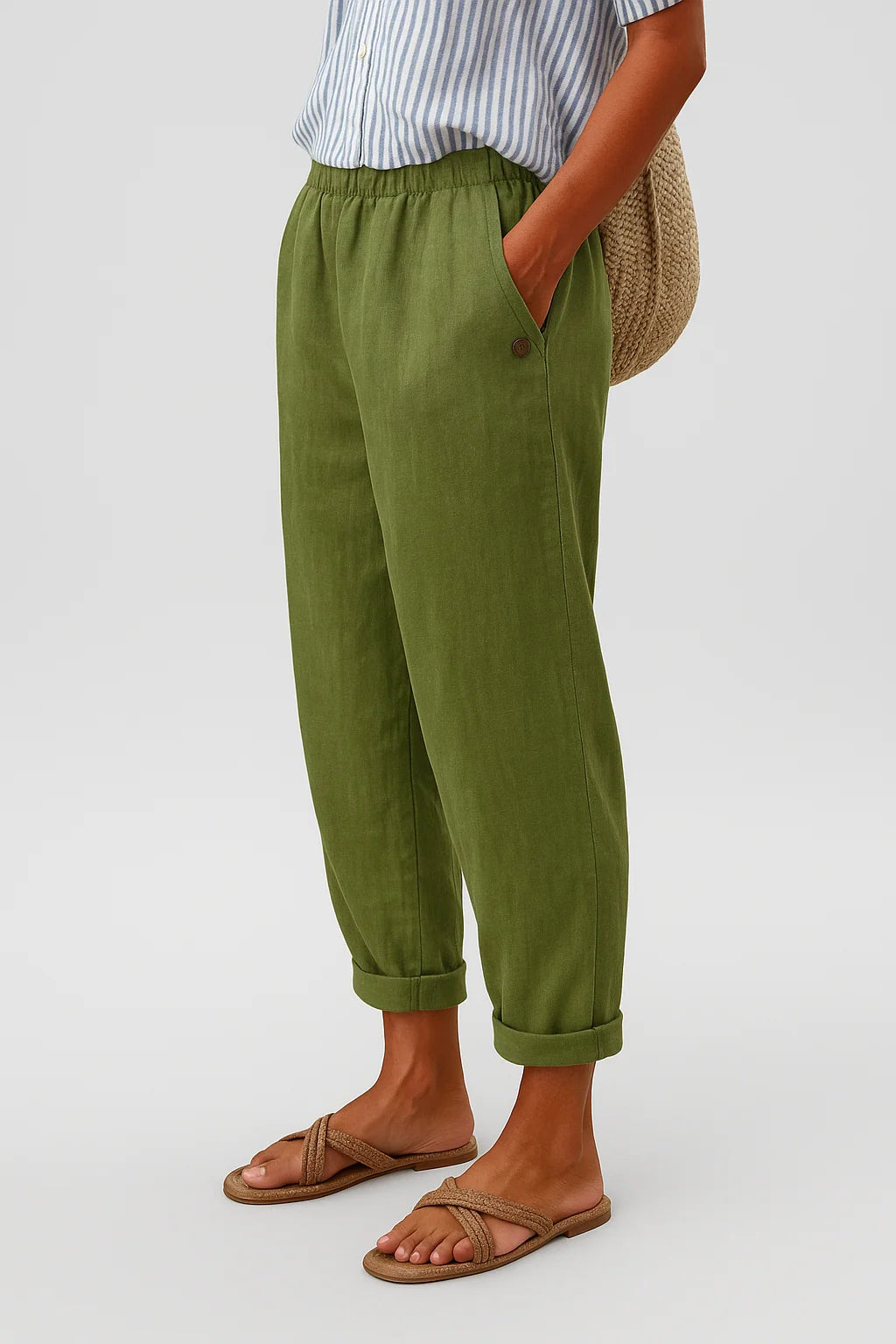 Women's Loose Fit Black Pants | Casual Trousers with Pockets 1