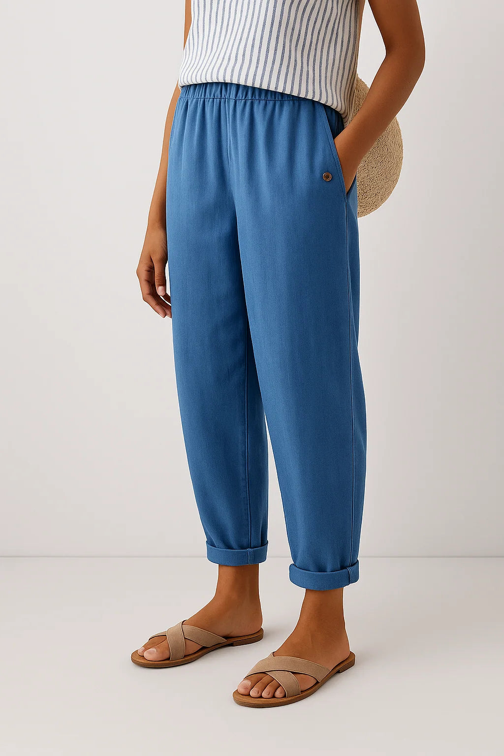 Women's Loose Fit Black Pants | Casual Trousers with Pockets 2