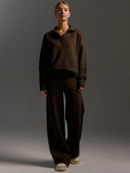Women's Loungewear Set | Relaxed Fit Two Piece Trousers & Polo 3