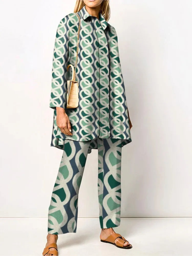 Women's Loungewear Set | Vintage Two-Piece Relaxed Fit Outfit 0