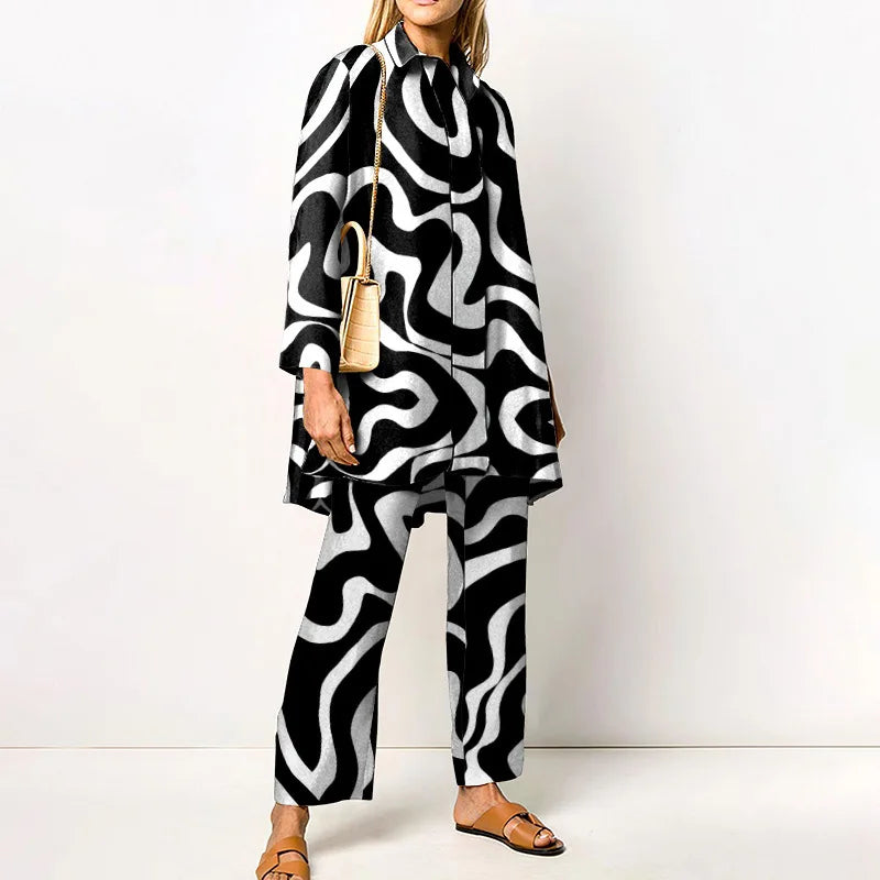 Women's Loungewear Set | Vintage Two-Piece Relaxed Fit Outfit 8
