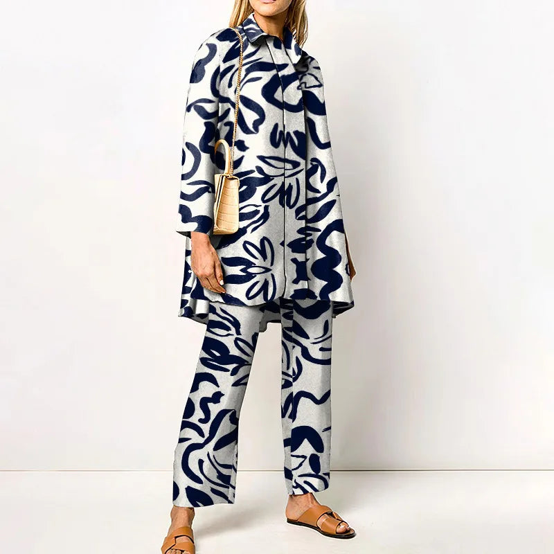 Women's Loungewear Set | Vintage Two-Piece Relaxed Fit Outfit 9