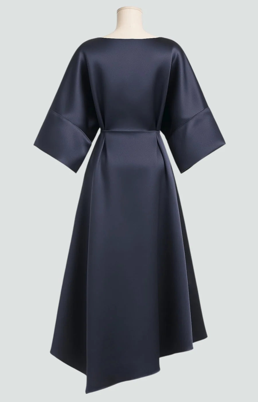 Women's Maxi Dress | Draped Formal Gown with Cape Sleeves 7
