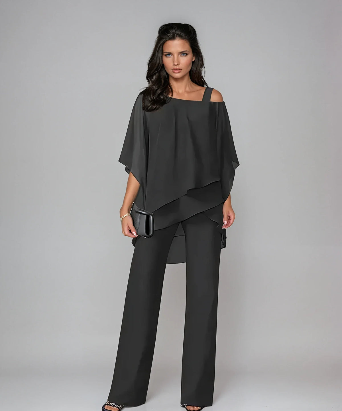 Women's Outfit | Soft Stretch Layered Two-Piece Clothing Set 1