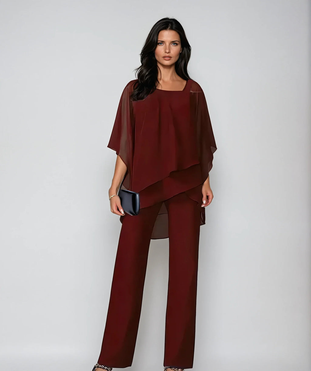 Women's Outfit | Soft Stretch Layered Two-Piece Clothing Set 4