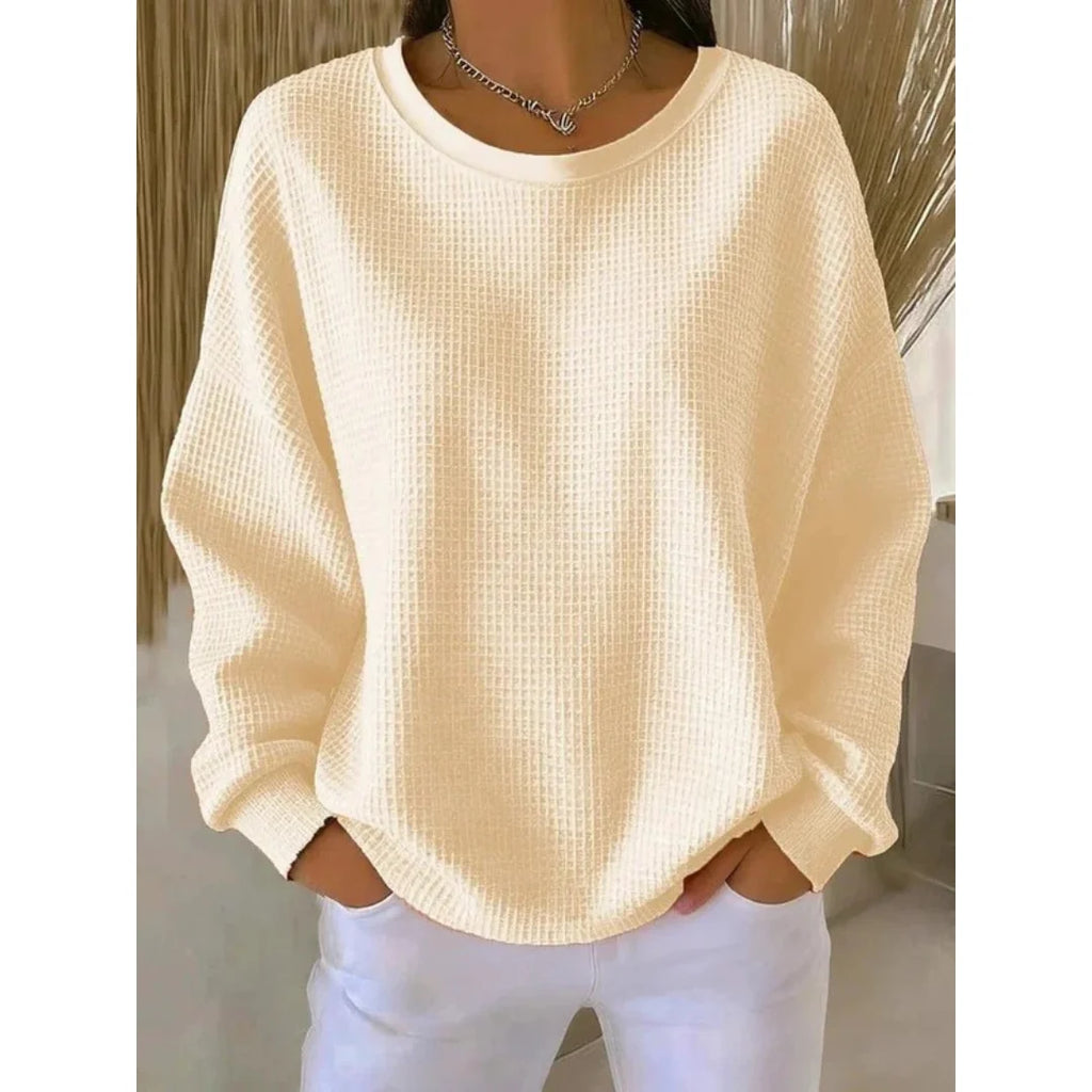 Women’s Oversized Textured Sweater | Relaxed Long-Sleeve Knit 5