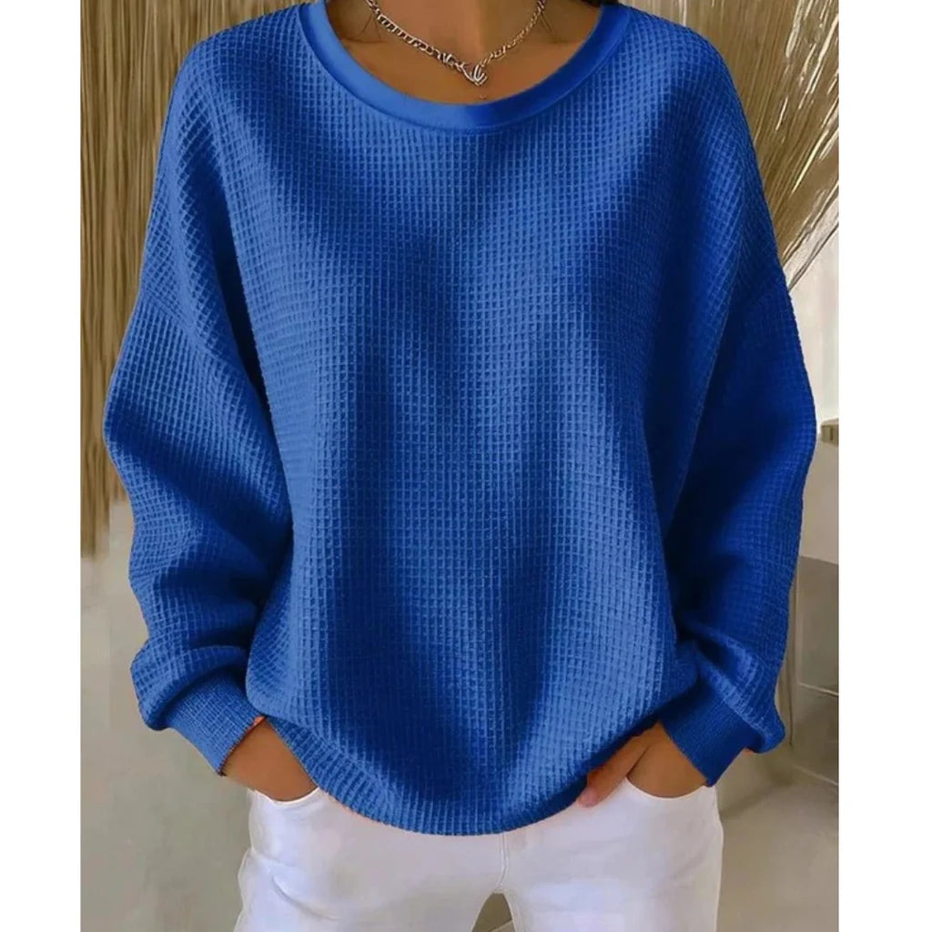 Women’s Oversized Textured Sweater | Relaxed Long-Sleeve Knit 6