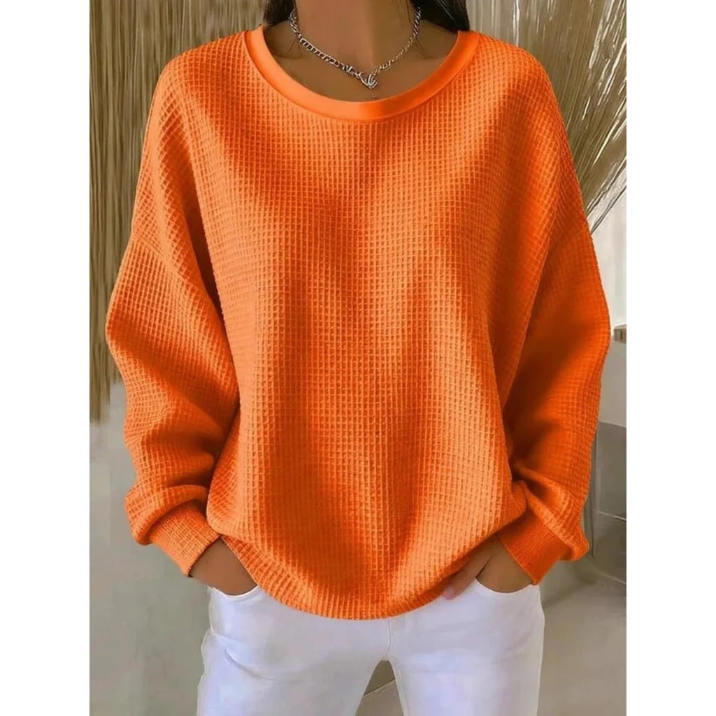 Women’s Oversized Textured Sweater | Relaxed Long-Sleeve Knit 9