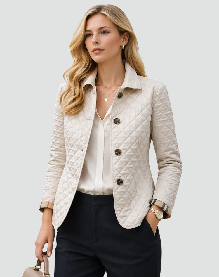 Women’s Quilted Jacket | Lightweight Button-Front Coat 1