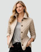 Women’s Quilted Jacket | Lightweight Button-Front Coat 2