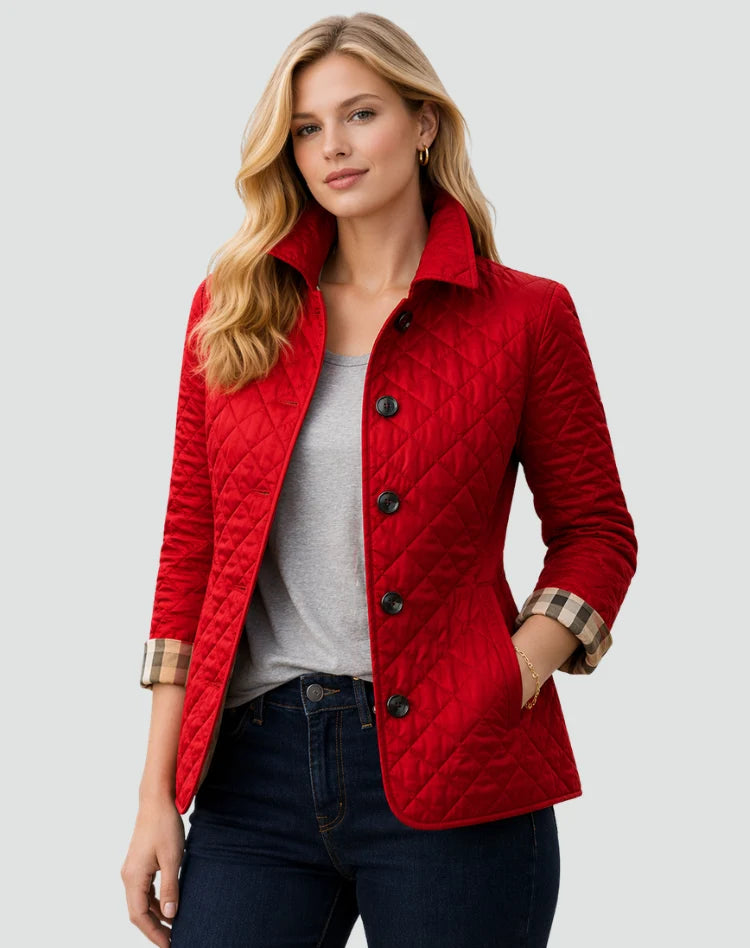 Women’s Quilted Jacket | Lightweight Button-Front Coat 3
