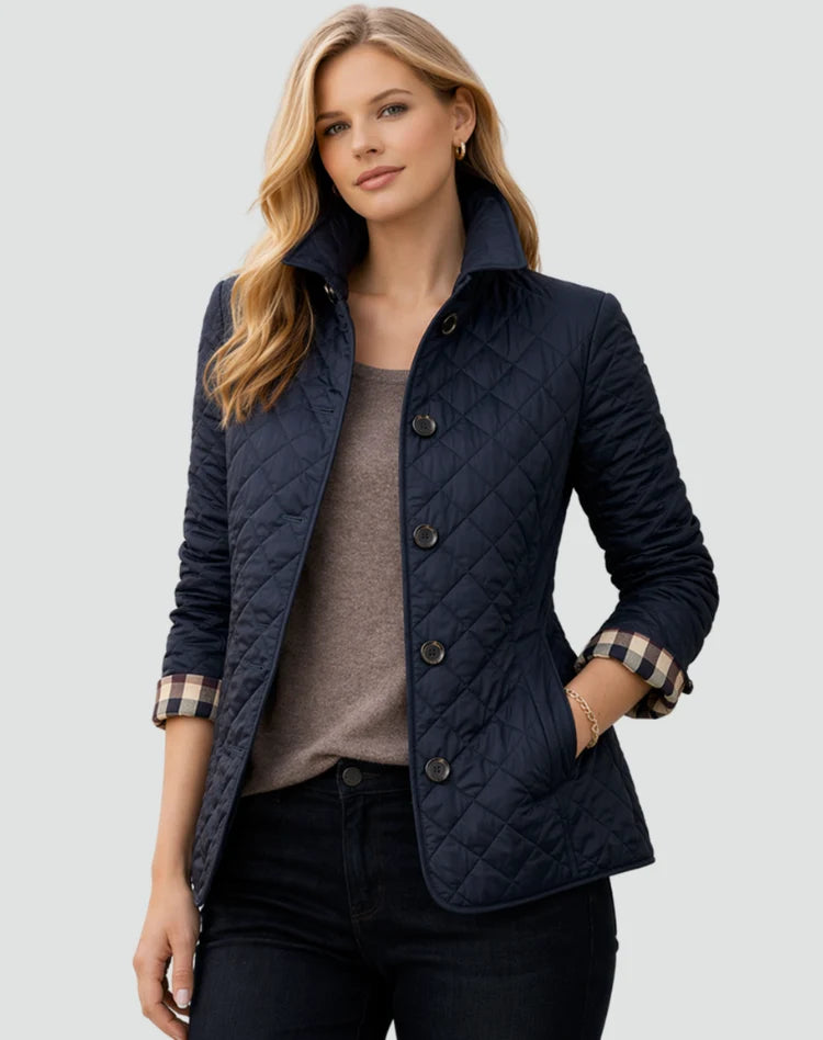Women’s Quilted Jacket | Lightweight Button-Front Coat 4