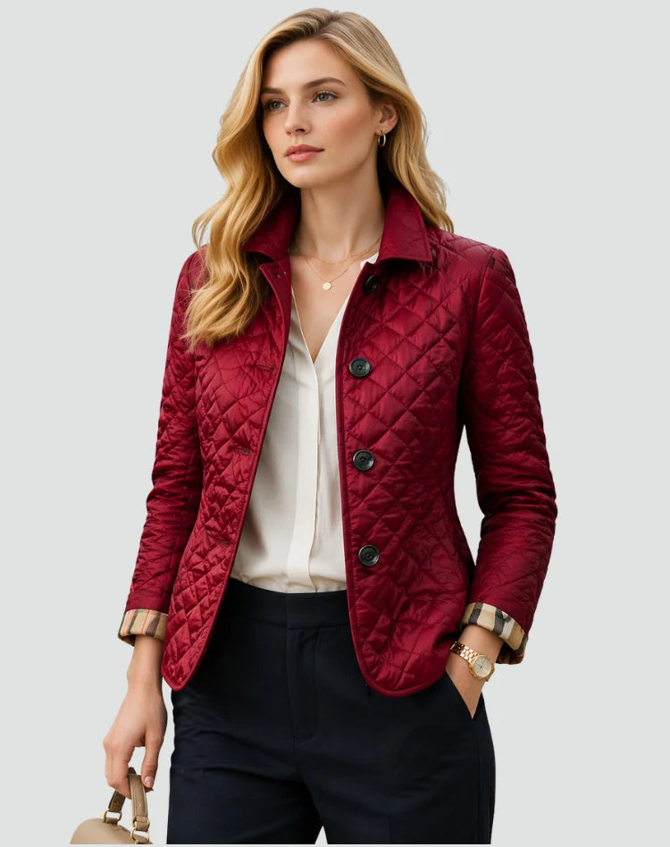 Women’s Quilted Jacket | Lightweight Button-Front Coat 5
