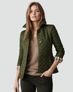 Women’s Quilted Jacket | Lightweight Button-Front Coat 8