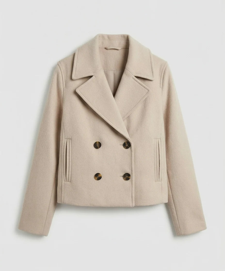 Women's Relaxed Fit Double-Breasted Jacket | Lightweight Blazer 8