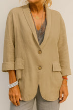 Women’s Relaxed Linen Blazer | Lightweight Casual Layer Jacket 2