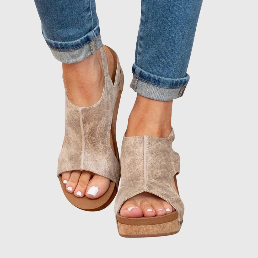 Women's Sandals | Lightweight Adjustable Open Toe Wedge Comfort 1