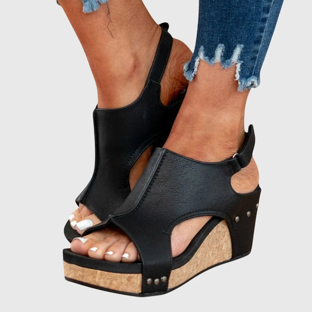 Women's Sandals | Lightweight Adjustable Open Toe Wedge Comfort 5