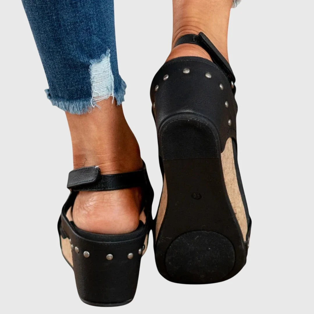 Women's Sandals | Lightweight Adjustable Open Toe Wedge Comfort 7