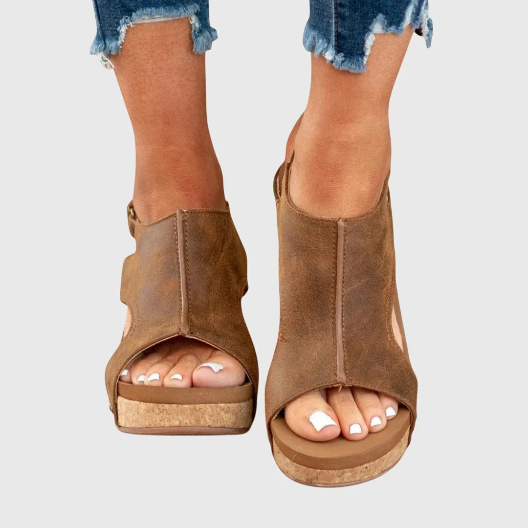 Women's Sandals | Lightweight Adjustable Open Toe Wedge Comfort 8