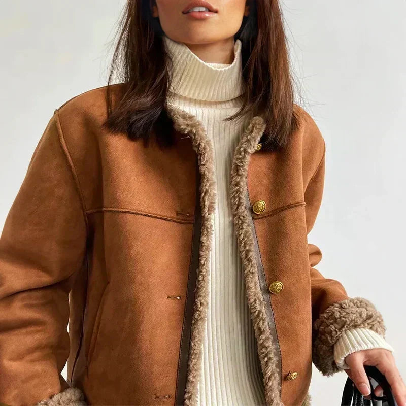 Women’s Sheepskin Jacket | Structured Shearling Outerwear 1