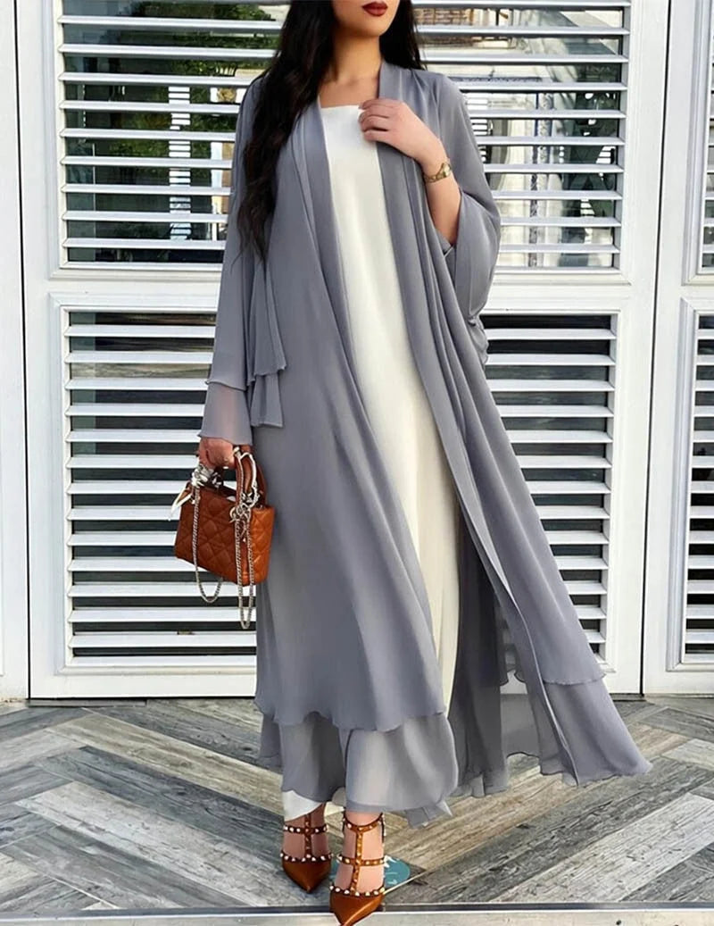 Women’s Sheer Chiffon Cardigan | Lightweight Open Front Layer 2