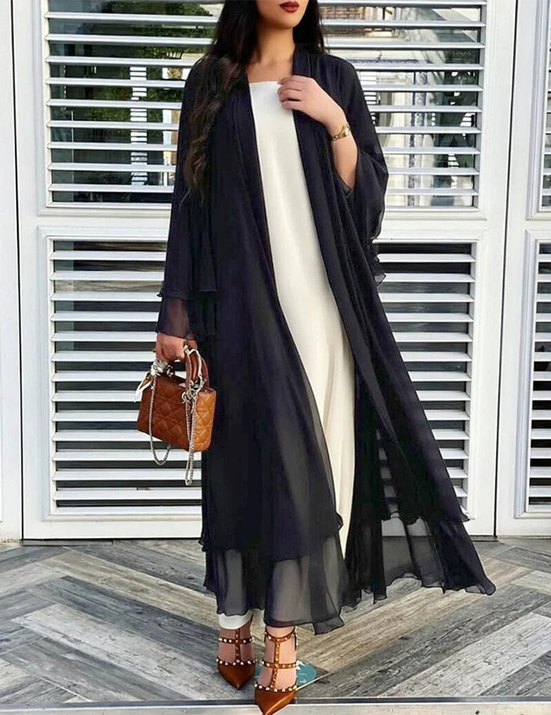 Women’s Sheer Chiffon Cardigan | Lightweight Open Front Layer 3