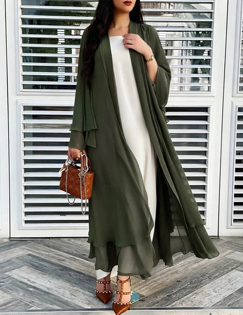 Women’s Sheer Chiffon Cardigan | Lightweight Open Front Layer 4