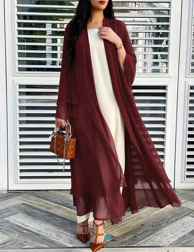 Women’s Sheer Chiffon Cardigan | Lightweight Open Front Layer 7