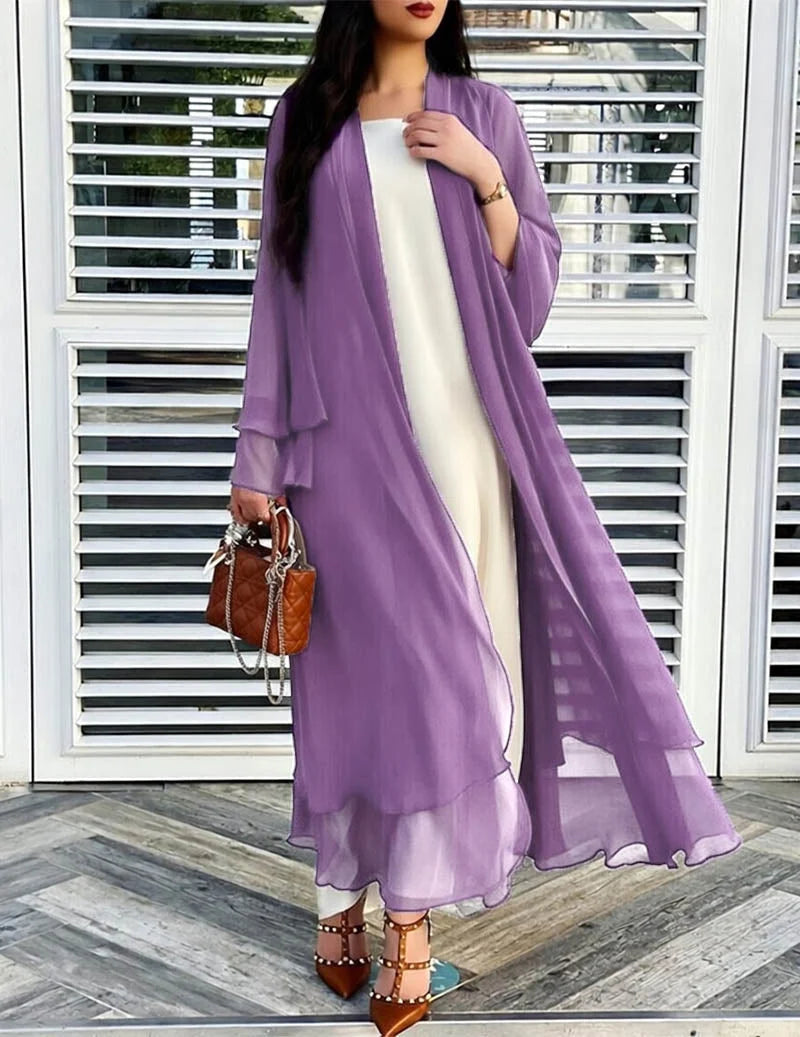 Women’s Sheer Chiffon Cardigan | Lightweight Open Front Layer 8