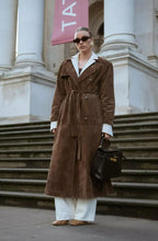 Women's Suede Trench Coat | Belted Winter Coat for Stylish Wear 5