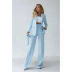 Women's Suit Set | Tailored Blazer & Straight Trousers for Office 2