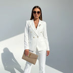 Women's Suit | Slim-Fit Two-Piece Business Pant Suit for Women 10