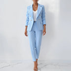 Women's Suit | Slim-Fit Two-Piece Business Pant Suit for Women 12
