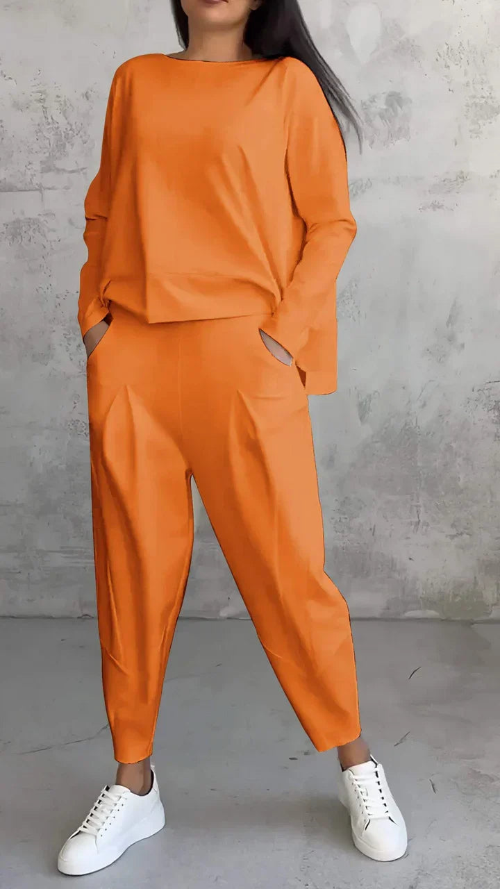 Women's Two Piece Set | Relaxed Fit Co-Ord Blouse & Trousers 4