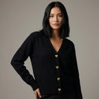 Women’s V Neck Knit Cardigan | Button Front Lightweight Layer 0