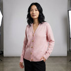 Women’s V Neck Knit Cardigan | Button Front Lightweight Layer 3