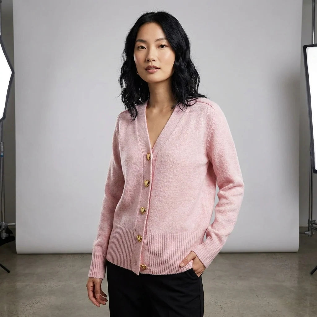 Women’s V Neck Knit Cardigan | Button Front Lightweight Layer 3