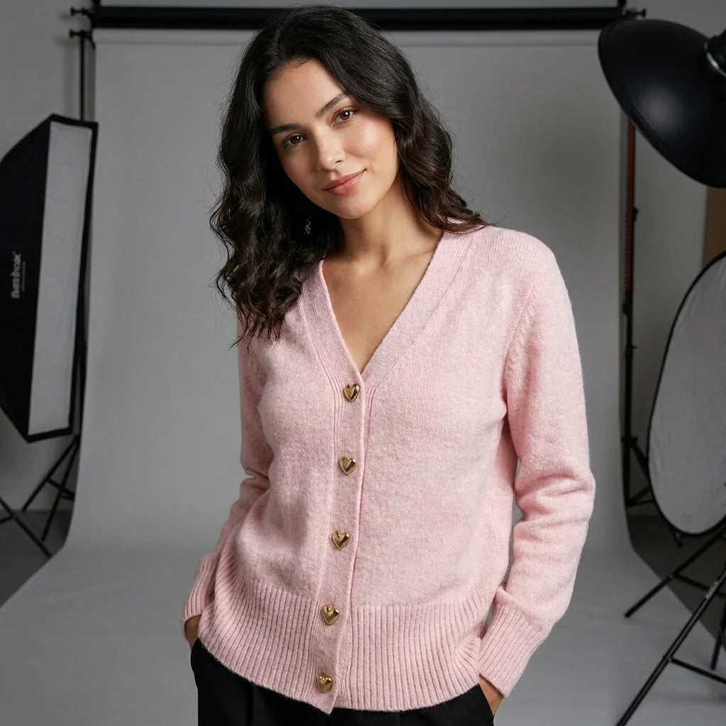 Women’s V Neck Knit Cardigan | Button Front Lightweight Layer 4