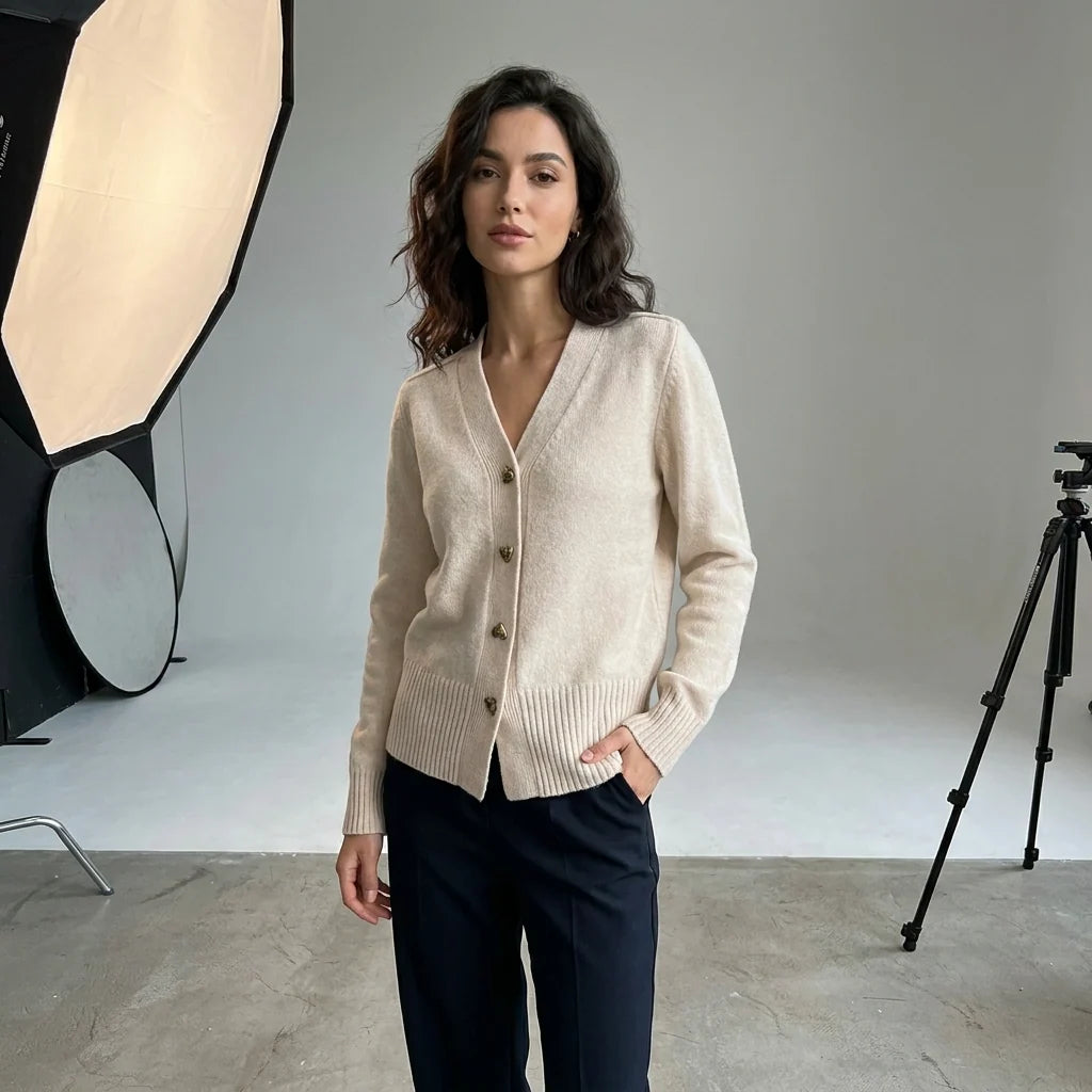 Women’s V Neck Knit Cardigan | Button Front Lightweight Layer 5