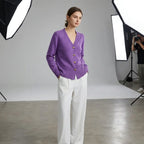 Women’s V Neck Knit Cardigan | Button Front Lightweight Layer 7